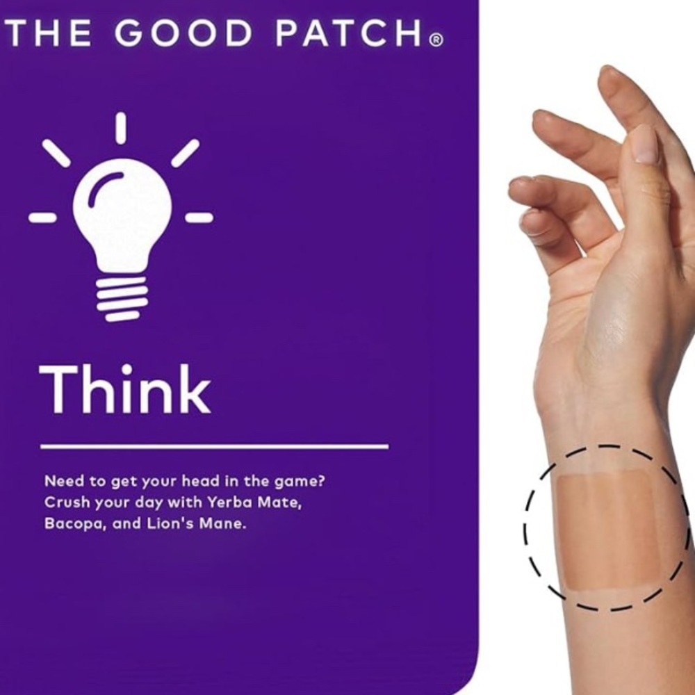 The Good Patch Think, Natural Plant Powered Wearable Wellness, Focus Patches NEW